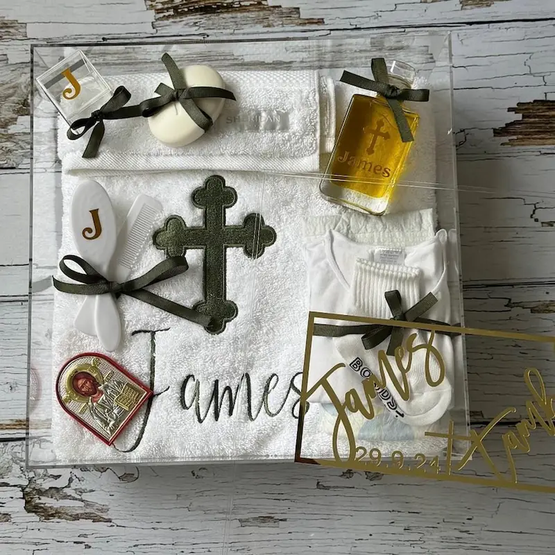 Luxury Acrylic Orthodox Christening Bundle